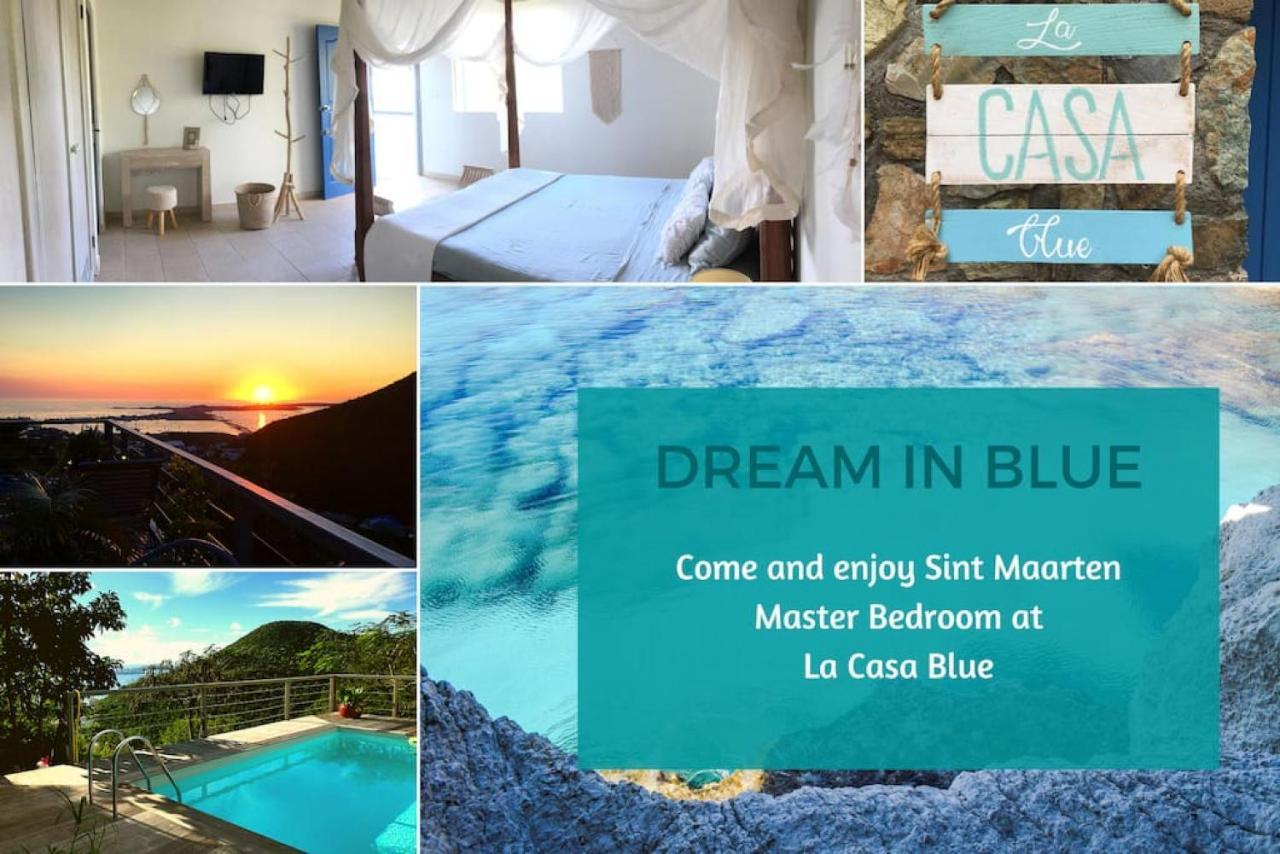 Aquamarine, Private Room In Villa Casa Blue Pool Sea View Koolbaai Eksteriør billede