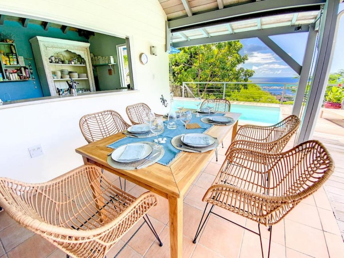 Aquamarine, Private Room In Villa Casa Blue Pool Sea View Koolbaai Eksteriør billede